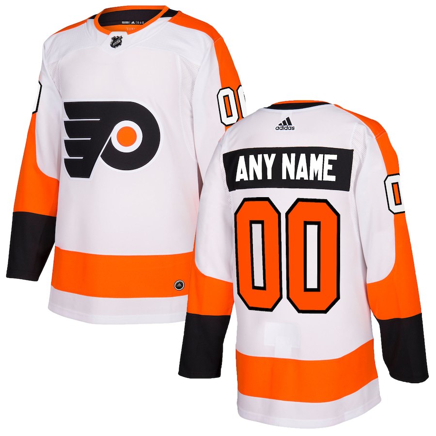 Men NHL adidas Philadelphia Flyers White Authentic Custom Jersey